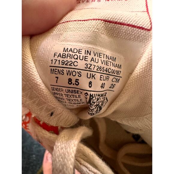 Converse Run Star Hike High Summer Spirit Bright Poppy Sneakers Size W 8.5 / M 7 - Picture 13 of 13